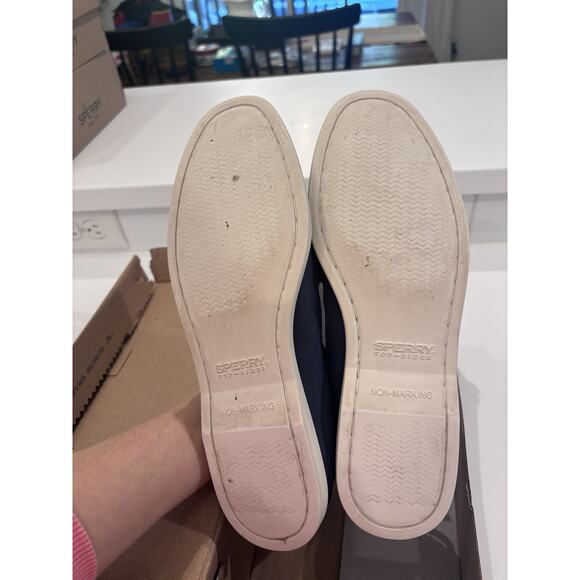 Sperry Shoes Women Blue Leather 2 Eye Boat Loafers STS81162 Sz 8.5 M Excellent - Picture 8 of 10